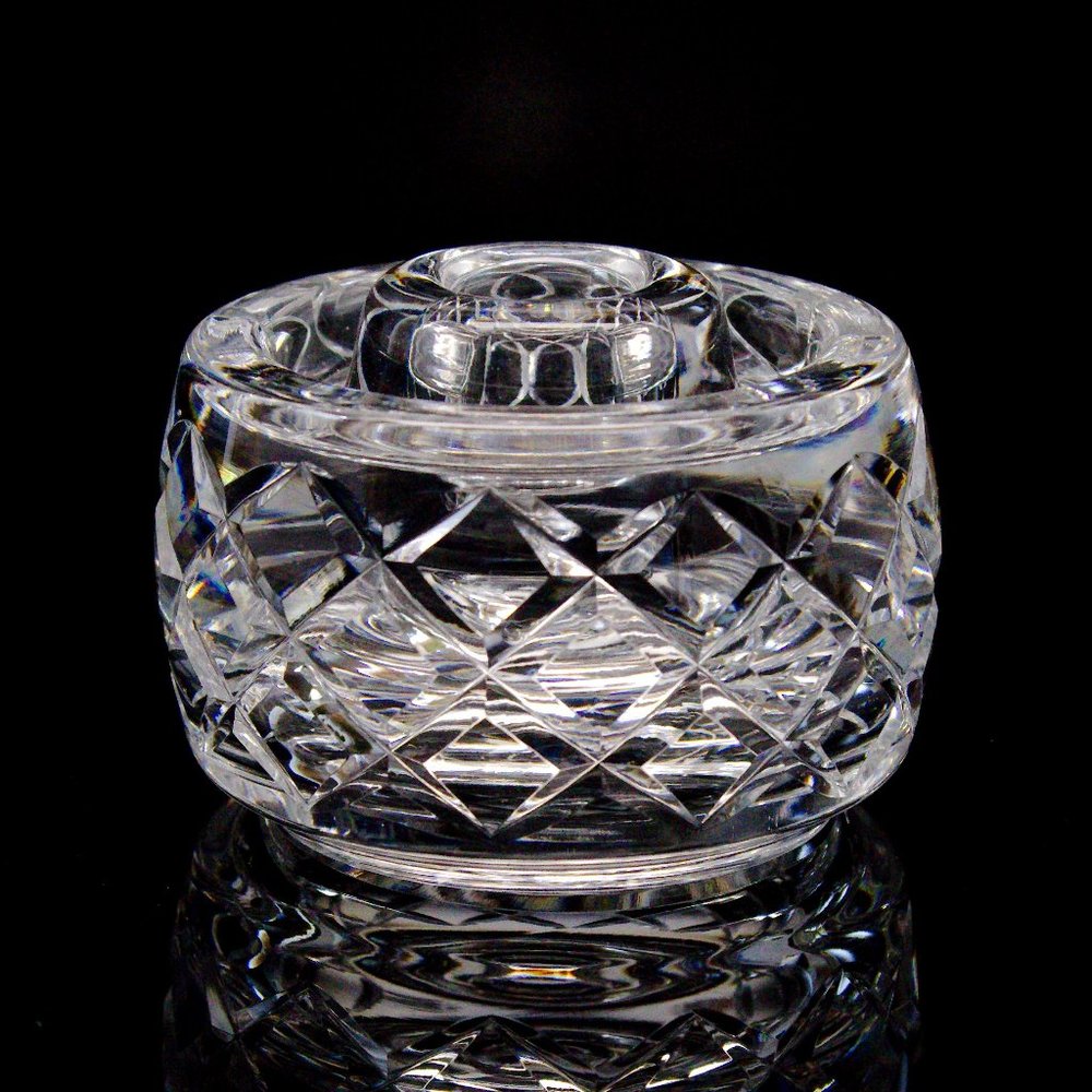 Waterford Crystal Kinsale Candlestick Round Candle Holder Excellent Condition